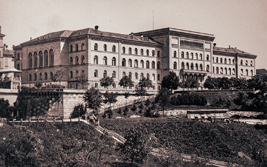 Palazzo federale ovest in una veduta storica 